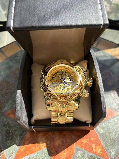 ⌚gold hollow watch