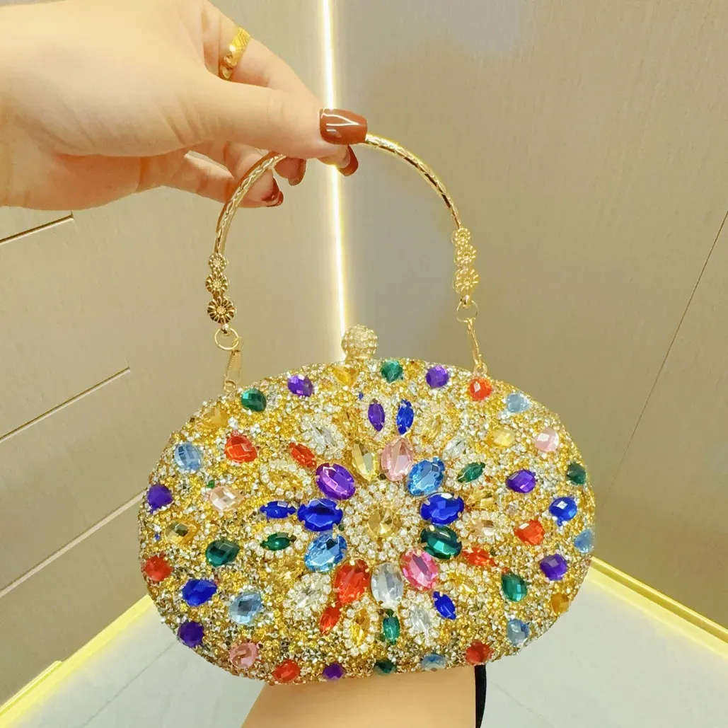 Luxurious and Colorful - Rhinestone Bag for Women