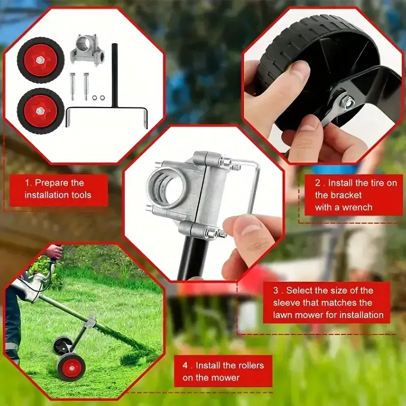 26 Lawn mower support wheel