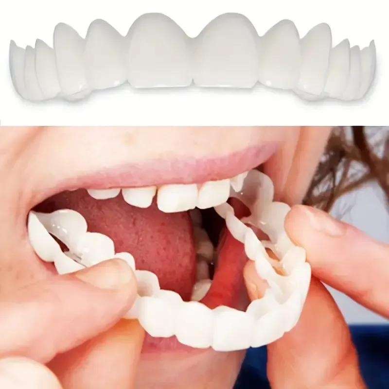 1  white cosmetic dentures