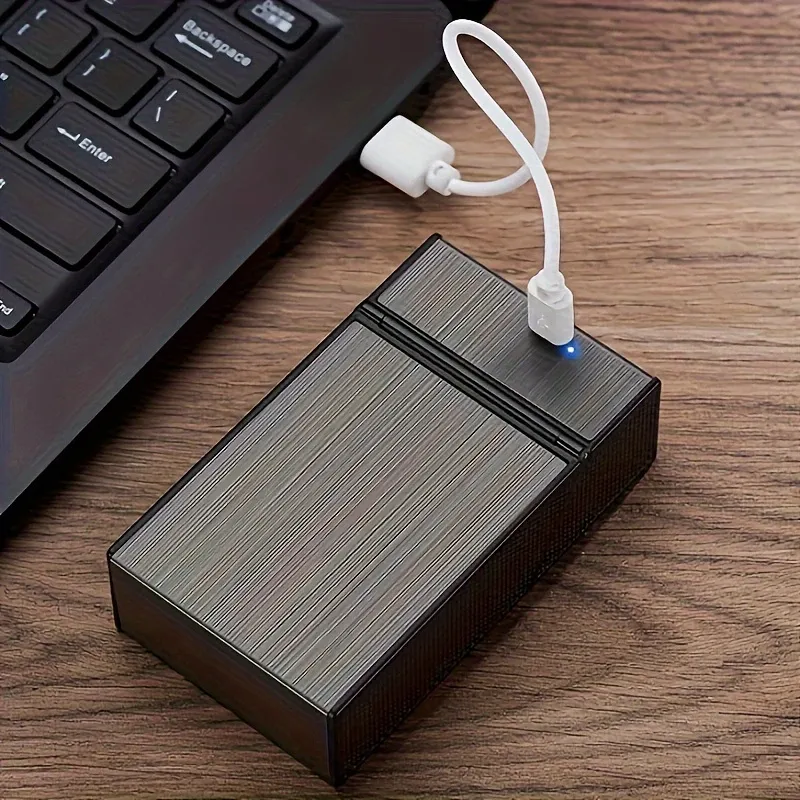 Rechargeable lighter cigarette case