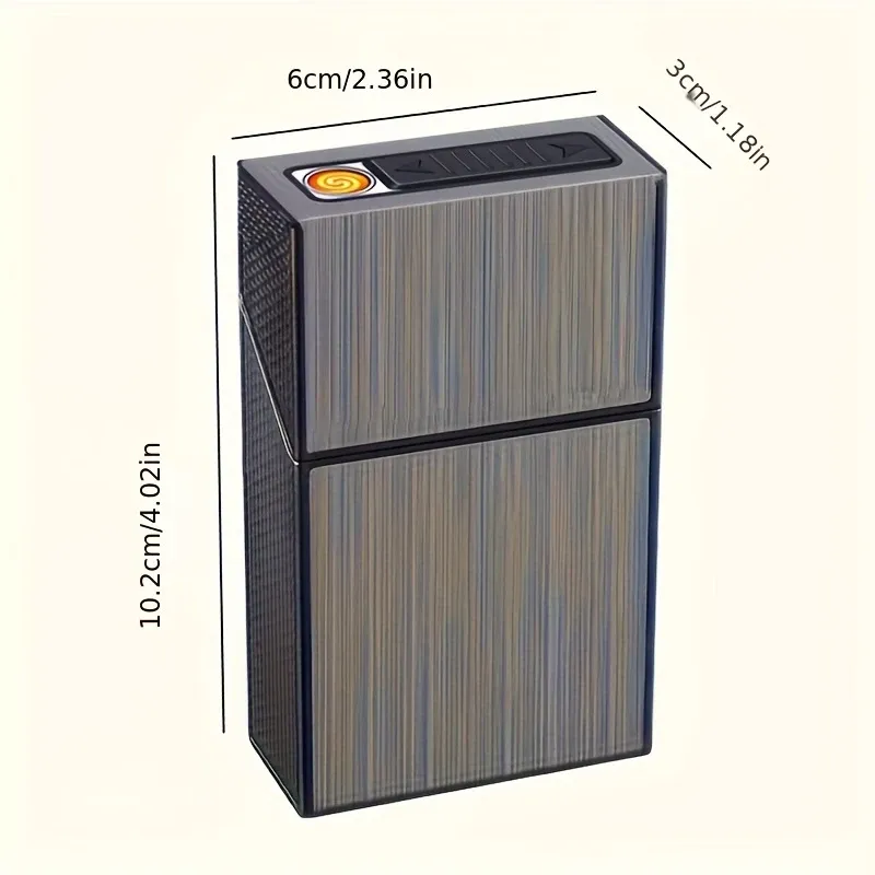 Rechargeable lighter cigarette case