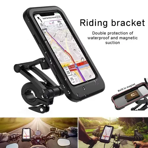 Wireless Charging Waterproof Phone Mount for Bikes & Motorcycles – Ride Hands-Free!