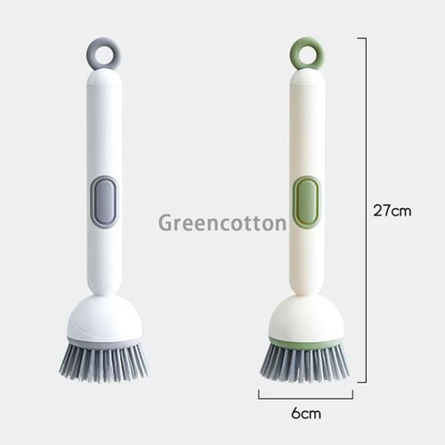 Multifunctional Refillable Rotating Cleaning Brush with Long Handle | Scratch-Free Pot Dish Washer, No Dirty Hands