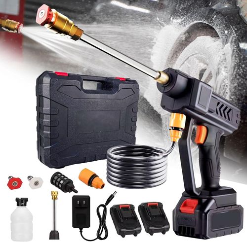 Cordless Pressure Washer - COD Available & Free Shipping | 100BAR Power, 10M Hose, 2 Batteries
