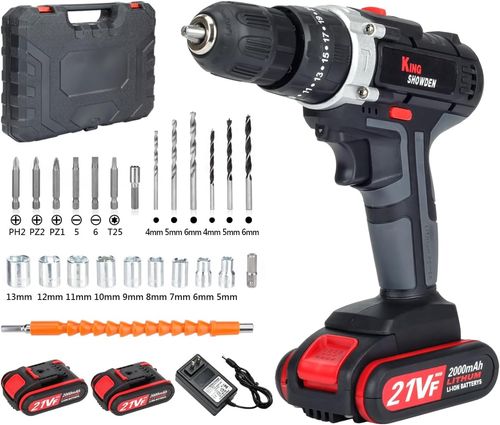 CORDLESS DRILL MASTER KIT – 2x 21V Batteries + 22 Tools!