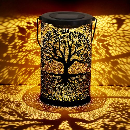 Solar Tree of Life Lantern – Waterproof Outdoor Decor Light with Projection Effect