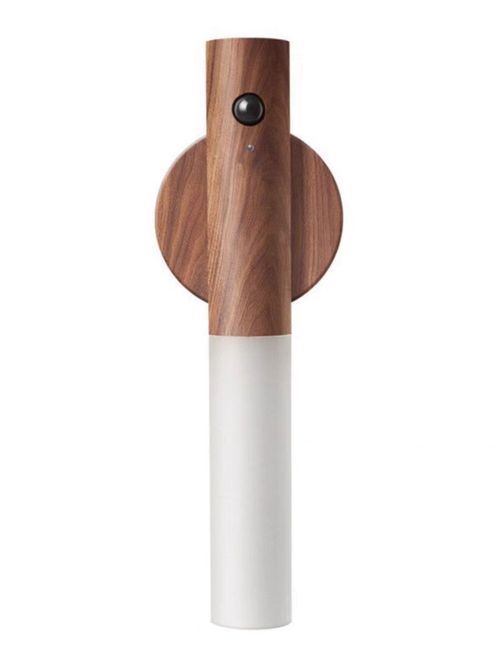 Hot-Selling Wood Grain Motion Sensor Night Light – LED Rechargeable for Bedroom & Hallway