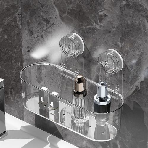 Bathroom Suction Shelf – No Drilling Needed, Tidy Up Your Space!