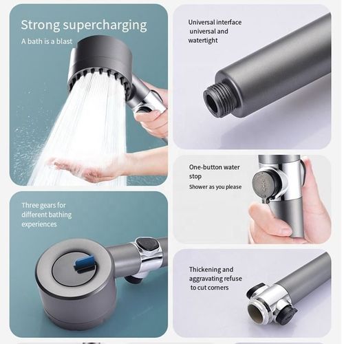Hot - selling Multifunctional Shower Head, Three - level Adjustment, Water Pressure Controllable, Anion Filtration, Powerful Pressure Boosting, Enhanced ABS Material, Durable