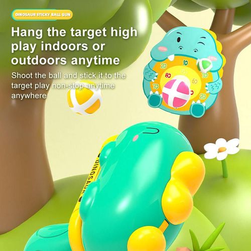 Bestselling Dinosaur Ball Gun - Soft Velcro Balls, Safe & Harmless, Parent-Child Interactive Toy, ABS Material, Colors Shipped Randomly