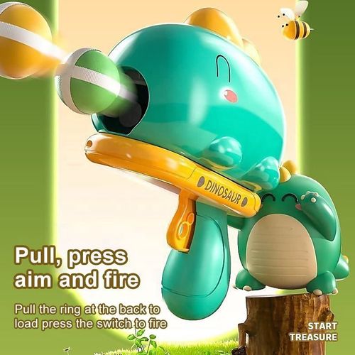 Bestselling Dinosaur Ball Gun - Soft Velcro Balls, Safe & Harmless, Parent-Child Interactive Toy, ABS Material, Colors Shipped Randomly