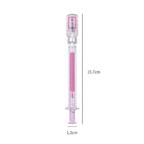 Creative Simulation Syringe-shaped Neutral Pen, 0.5mm, Black Ink — Unique Design, Smooth Writing, Comfortable Grip. Buy One, Get Two Free. Colors Shipped Randomly