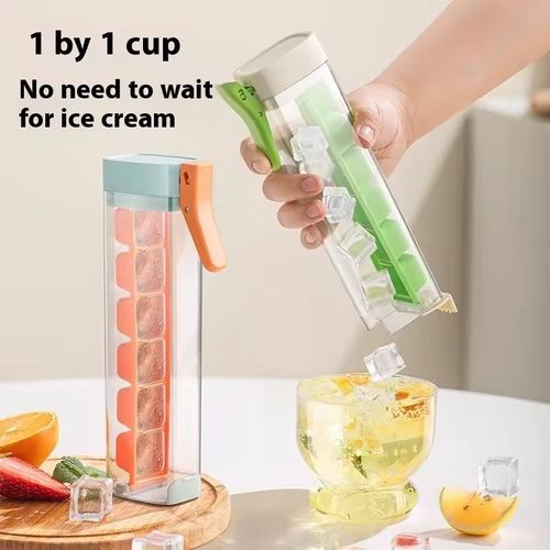 Best-selling Summer Essential: One-handed Operation Ice Cube Tray, 6-grid Design, Food-grade PP Material, Safe & Eco-friendly, Colors Shipped Randomly