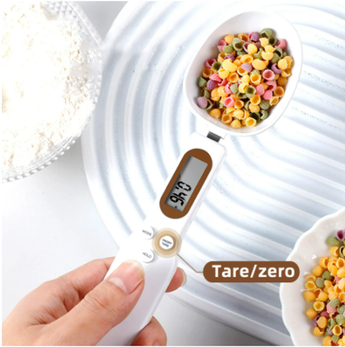 Hot-selling Household White Spoon-shaped Electronic Scale - Suitable for Measuring Ingredients, Milk Powder, with 0.1g Accuracy
