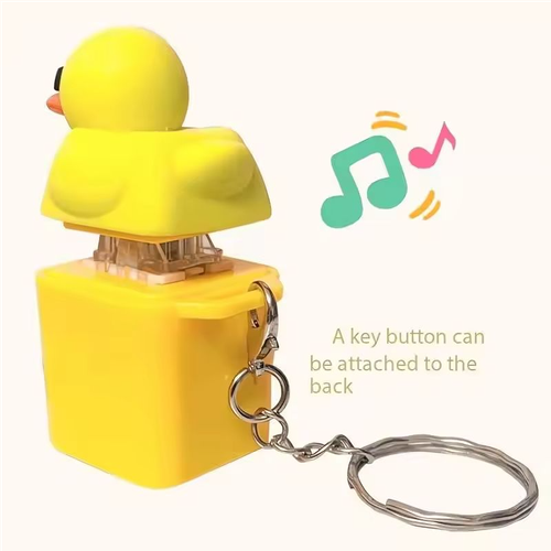Bestselling Little Yellow Duck Toy: Stress-Relief Toy & Keychain Pendant - Press to Make Sound