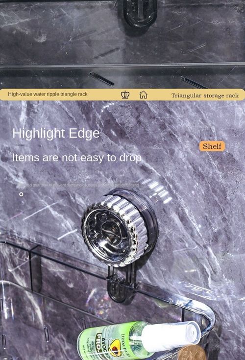 Modern Plastic New Suction Cup Triangle Storage Rack Punch-Free Wall-Mounted Bathroom Toilet Washstand Corner Storage Rack