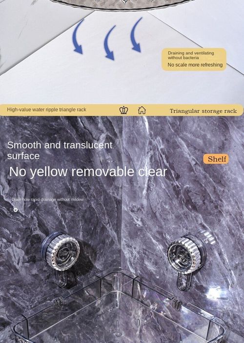 Modern Plastic New Suction Cup Triangle Storage Rack Punch-Free Wall-Mounted Bathroom Toilet Washstand Corner Storage Rack