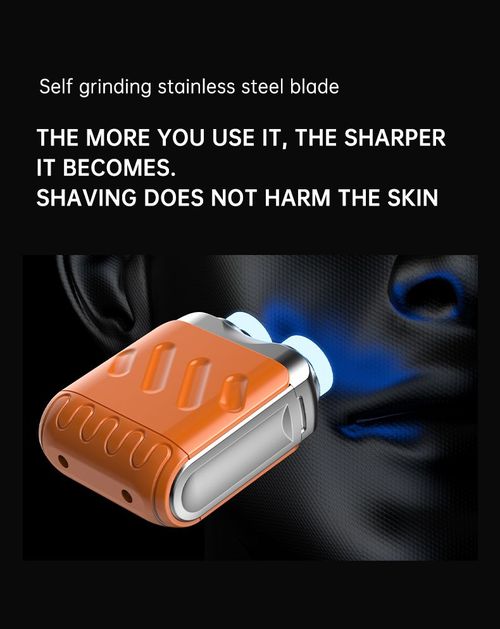 Men's Mini USB Rechargeable Portable Pocket Electric Shaver (Orange)