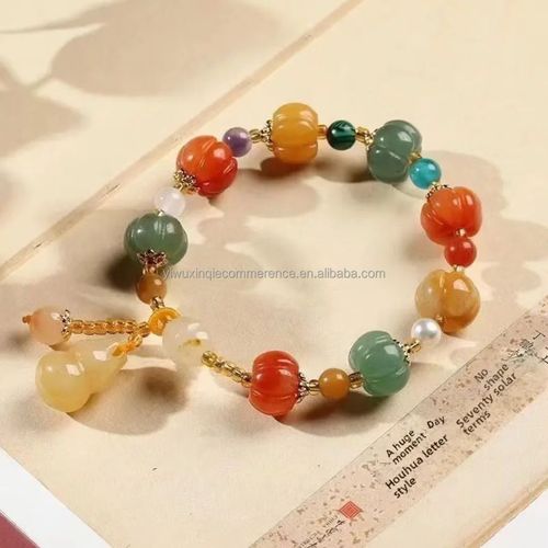 Hot-selling gold pumpkin bracelet for women, elegant and light luxury, versatile, ladies' traditional Chinese style