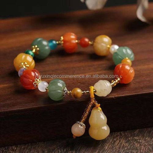 Hot-selling gold pumpkin bracelet for women, elegant and light luxury, versatile, ladies' traditional Chinese style