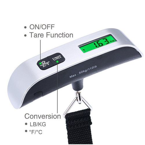50Kg Portable Electronic Travel Digital Luggage Scale, Mini Hanging Customize Hand Scale