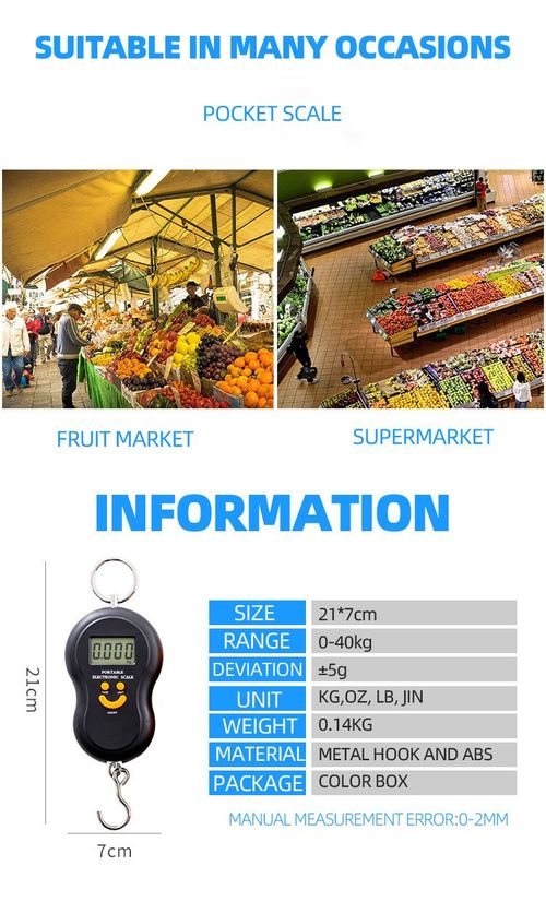 Best-selling travel essential luggage scale, commonly used portable scale for home use, 50 kg electronic portable scale with hook.