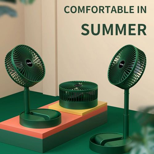 2025 Best Selling Rechargeable Adjustable Desktop Fan Portable Air Conditioner Foldable Fan for Home Office Desk Floor Fan