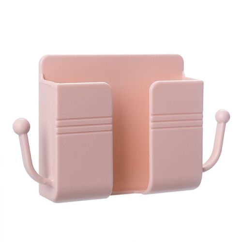 Hot selling bedside rack wall mounted storage box mobile phone holder sticky mobile phone charging holder remote control storage box