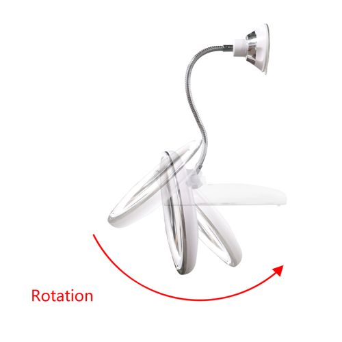 MFlexible Mirror LED light-filling suction cup makeup mirror 10 times magnification universal 360 degree folding mirror