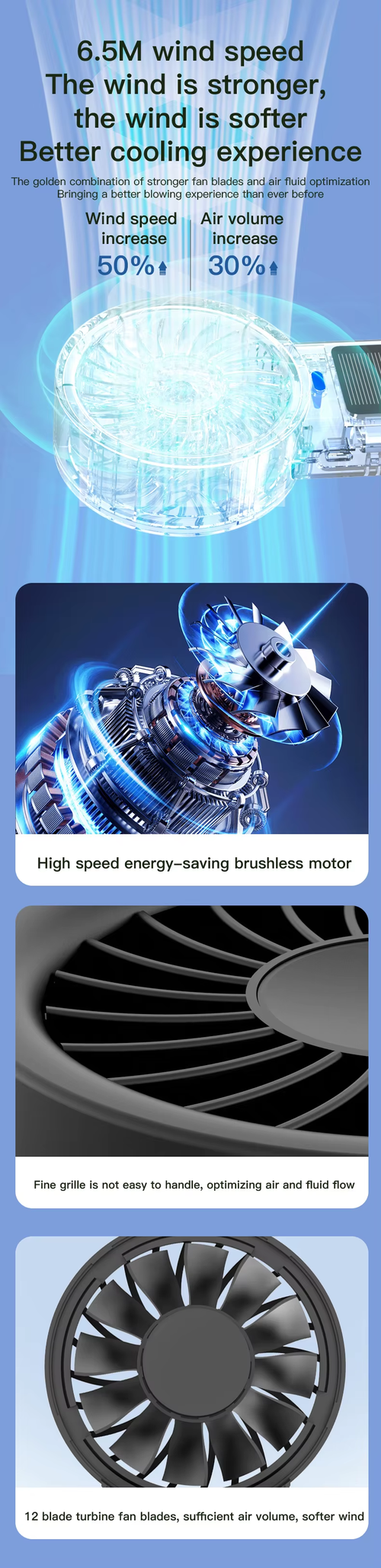 Summer Electric Cooling Portable Handy Fan