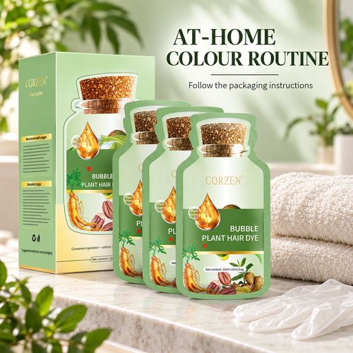 Plant Bubble Hair Dye - Black or Brown, 10-Pack