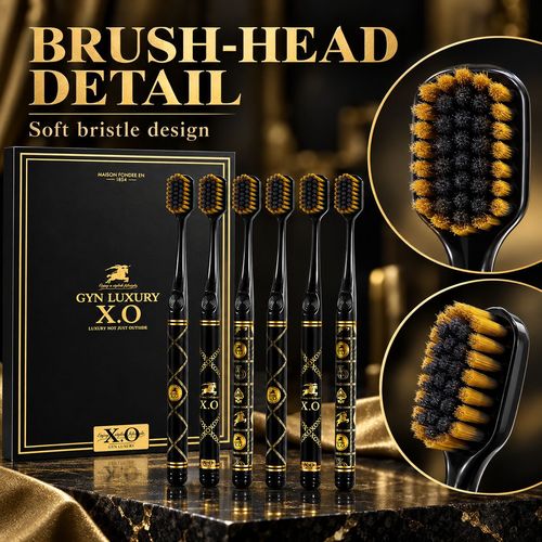 Black & Gold Soft Toothbrushes