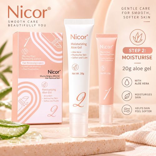 Nicor Hair Removal Cream & Aloe Gel Set - 20 g + 20 g