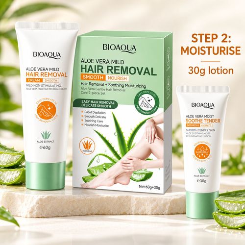 BIOAQUA Aloe Hair Removal & Care Set - 60 g + 30 g