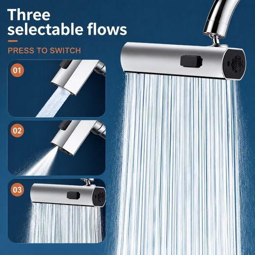3-Mode Waterfall Faucet Attachment