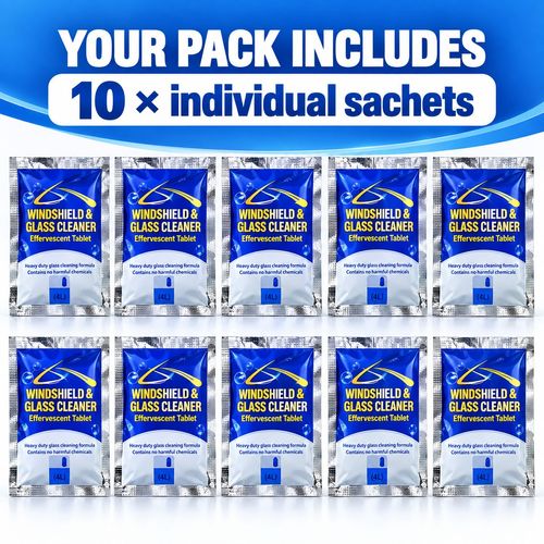 Windshield & Glass Cleaner Tablets - 10 Packs