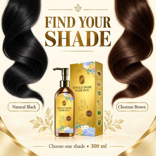 Hair Dye 300 ml - Natural Black or Chestnut Brown