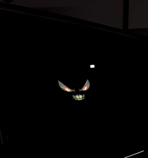 Devil Grin LED Car Window Light - Solar & USB-C Rechargeable
