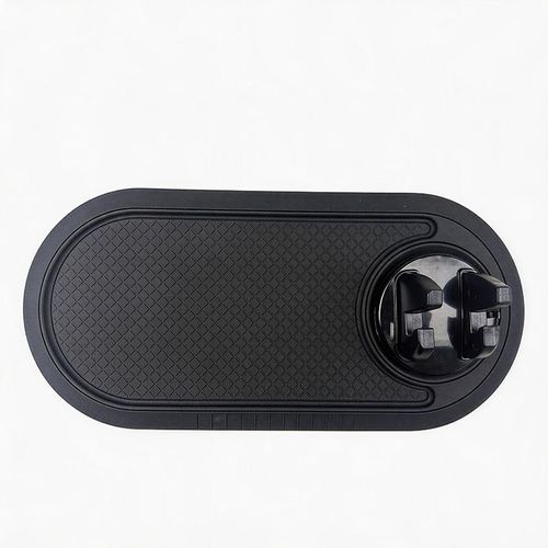Car Phone Holder & Anti-Slip Dashboard Mat with 360° Rotating Cradle