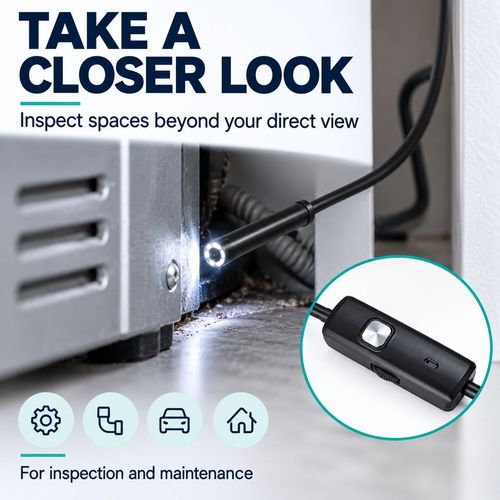Wired Inspection Camera | Adjustable LED | 1 m & 2 m