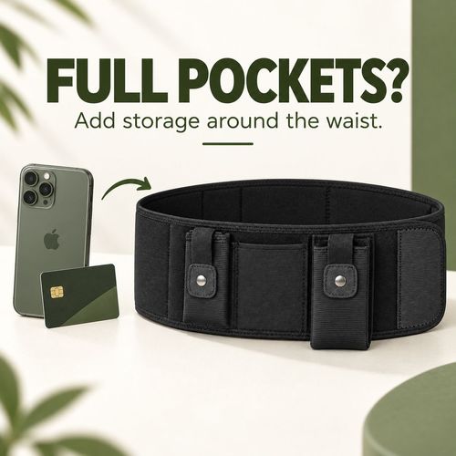 Adjustable Belly Band Holster with Storage Pocket