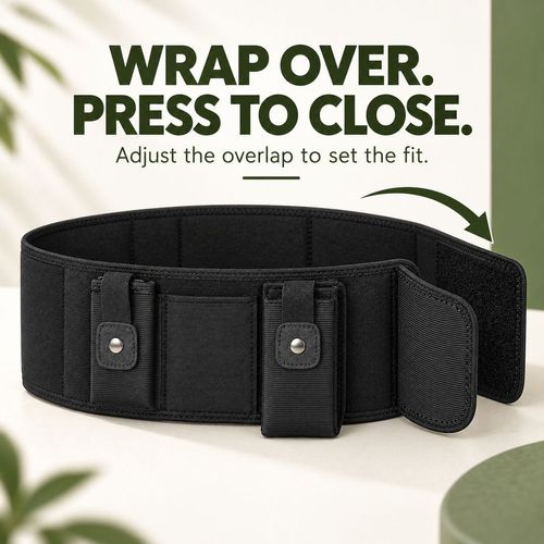 Adjustable Belly Band Holster with Storage Pocket