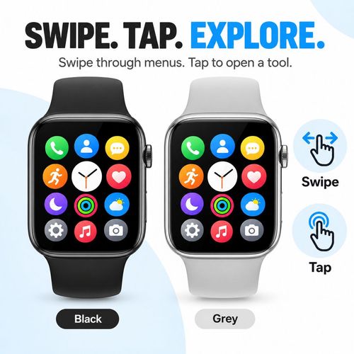 Touchscreen Smartwatch with Silicone Strap