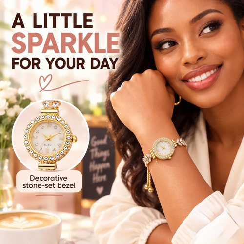 Women's Mermaid-Style Gold-Tone Bracelet Watch