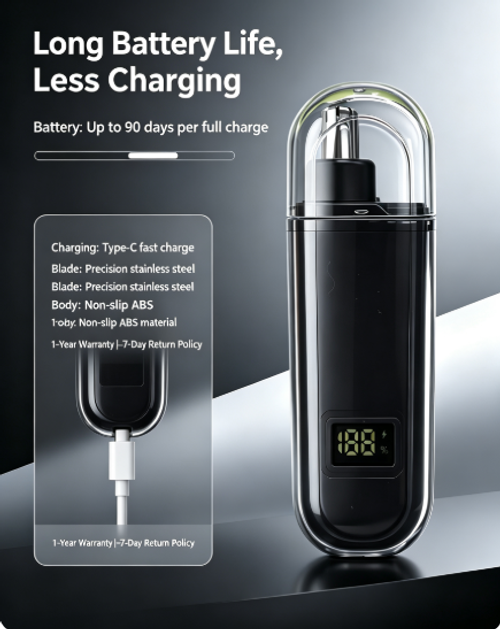 USB-C Nose Hair Trimmer