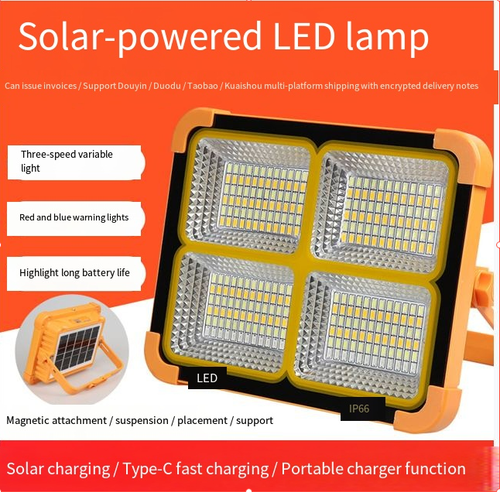 Lanterna solar lanterna portátil lanterna de inundação recarregável stand de chão luz ao ar livre luz de emergência de acampamento multifuncional