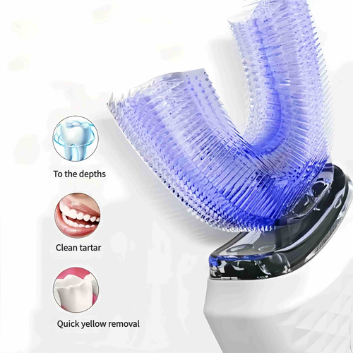 U-Shaped Electric Toothbrush Fully Automatic Waterproof 30-Second Oral Cleaning Fully Washable with Ultrasonic Teeth Cleaner