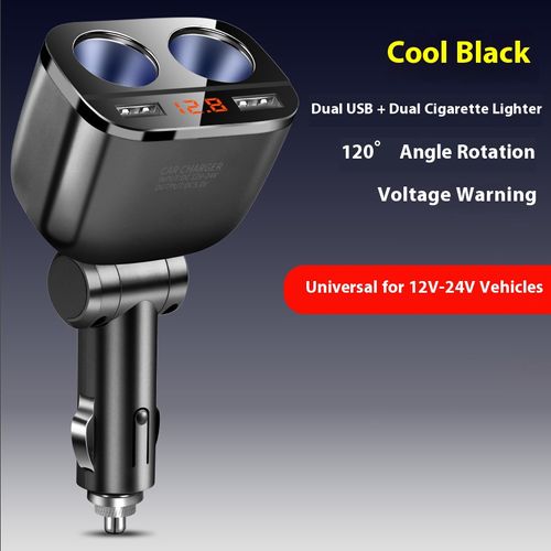 2025 New Car Charger Adapter - Dual USB Ports Fast Charging, Universal for All Vehicles in Africa