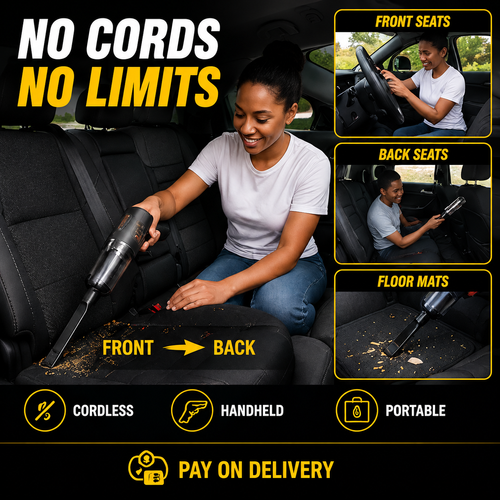 🔥HOT SALE🔥 COD！Wireless Car Vacuum Nairobi Inventory | Ships in 48 Hours | 7-Day No-Questions-Asked Returns and Exchanges. Cash-on-Delivery orders will be shipped from our Nairobi warehouse within 48 hours. Delivery takes 1–3 business days.